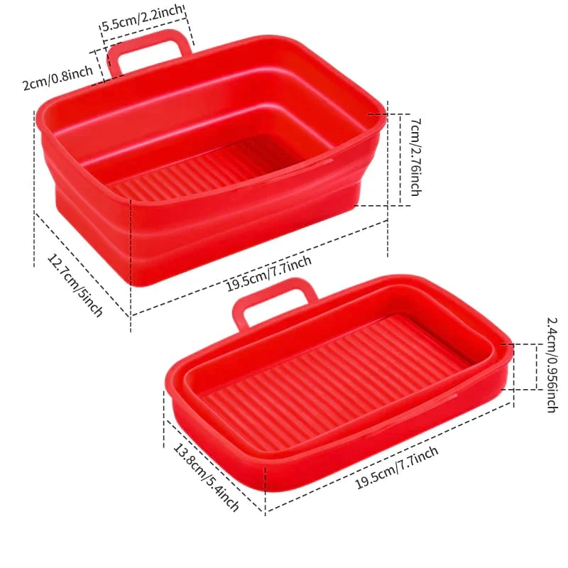 Foldable Air Fryer Silicone Baking Tray